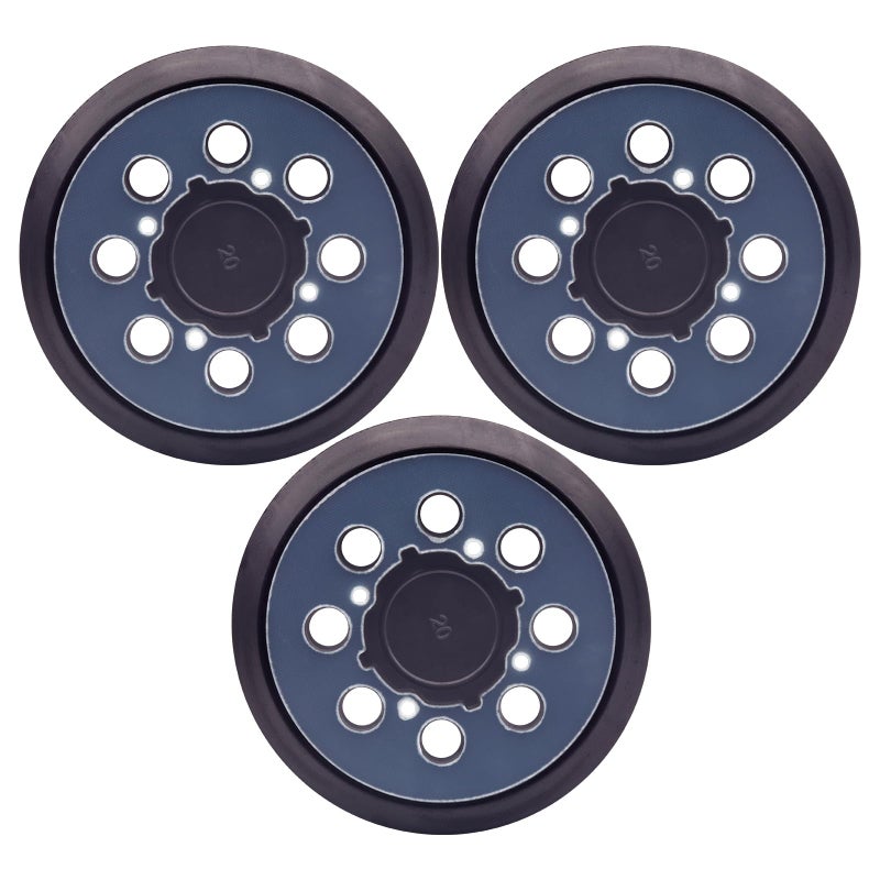 SHUTTLE GENIUS 3 Pack Replacement Sander Pads for Dewalt Sander, 5"" 8 Hole Hook and Loop Orbital Sander Pad for DeWalt DWE64233 & N329079 Compatible with DWE6423/6423K, DWE6421/6421K, DWE6421-B2,DCW210B - Image 1